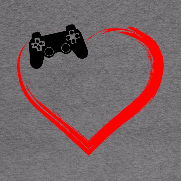 Video Gamer Heart Controller Valentine's Day by Mustapha2